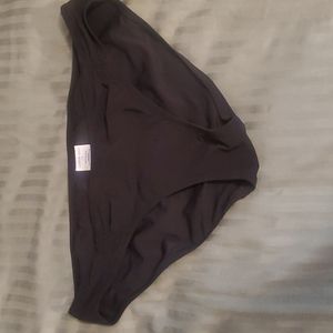 Lands End Black Rouched Bikini Bottom